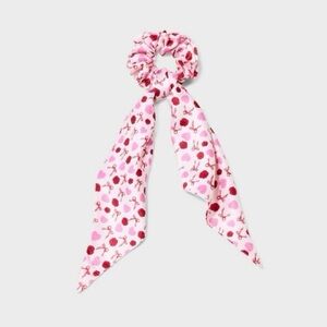 Brand New Valentine’s Day Bow Heart and Rose Hair Twister with Tails - Pink/Red